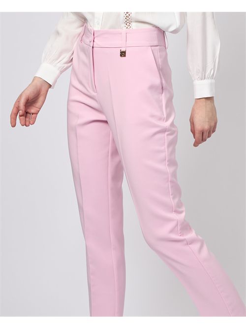 Pantaloni rosa a gamba dritta Mademoiselle du Monde MADEMOISELLE DU MONDE | F448-PA4819PINK